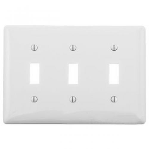 WALLPLATE, 3-G, 3) TOGG, WH